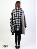 Soft Houndstooth Patterned Cape